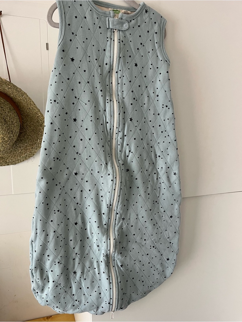 Parade Organic Cotton Quilted Star Sleep Sack - Light Blue